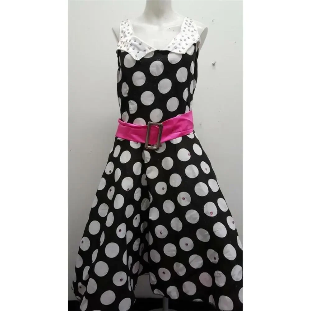 Pre-Owned Dance Costume Art Stone E407 Large Child Black Dress Jazz